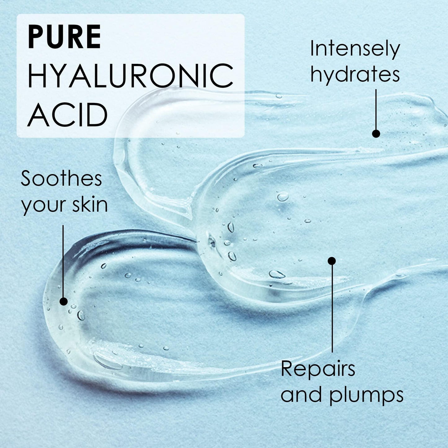 Pure Hyaluronic Acid Serum for Face (2 Oz) Serum for Skin and Lips
