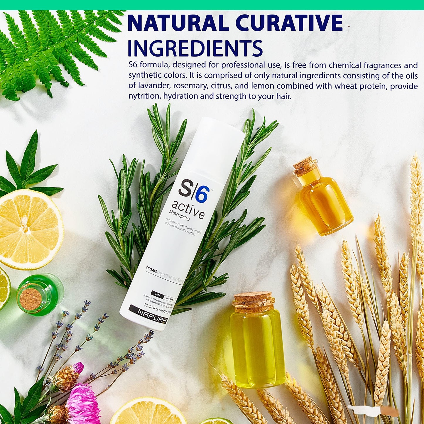 S6 Active Professional Anti Dandruff Shampoo with Tea Tree Oil 1%