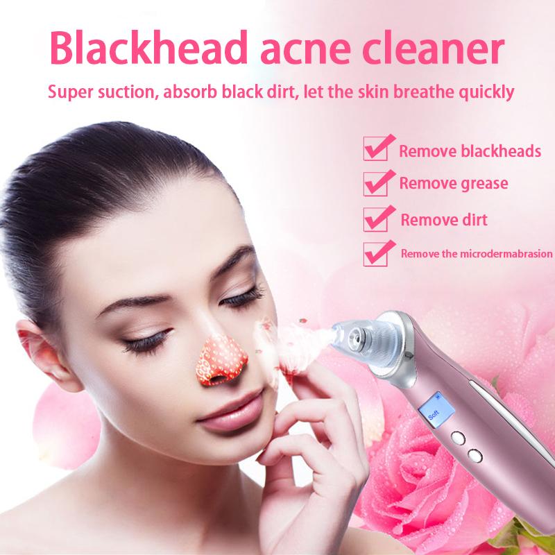 Face Pore Cleaner Blackhead Remover Vacuum Comedo Suction Diamond